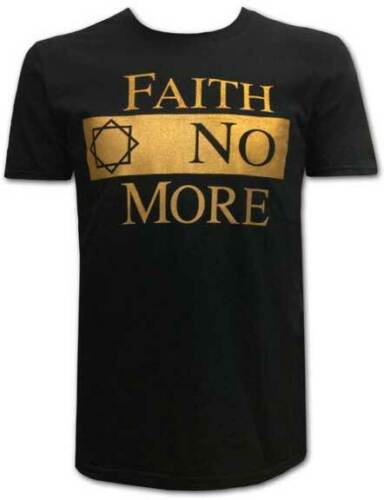 Mens Faith No More Classic Gold Logo T-shirt - HalfMoonMusic