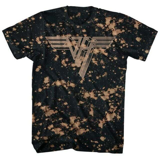 Men's Van Halen Bleach Dyed Logo T-Shirt - HalfMoonMusic