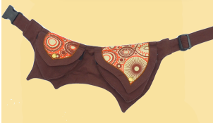Two-Tone Funky Pattern Fanny Pack - HalfMoonMusic