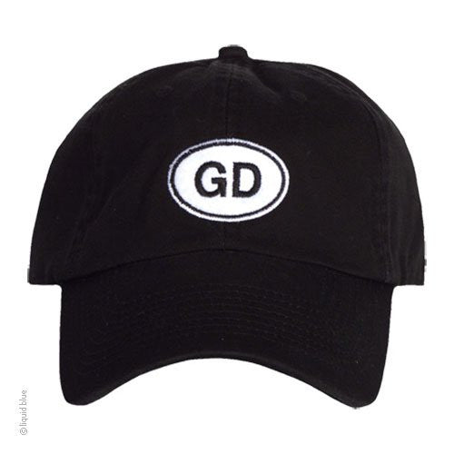 Grateful Dead "GD" Black Baseball Hat - HalfMoonMusic
