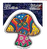 Dan Morris Butterfly Mushroom Sticker - HalfMoonMusic