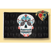 Sugar Skull Flag - HalfMoonMusic