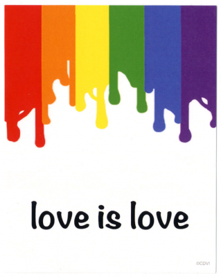 Love Is Love Drip Sticker - HalfMoonMusic