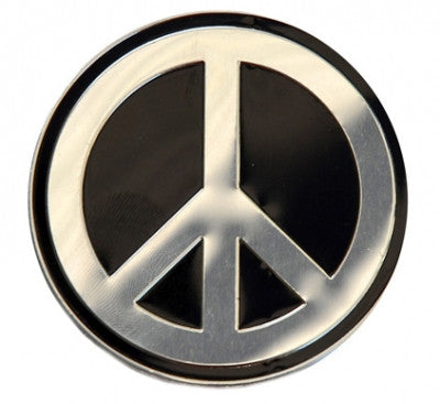 Metal Peace Sign Sticker - HalfMoonMusic