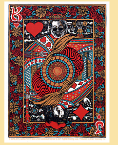 Jerry Garcia King And Jacks Sticker - HalfMoonMusic