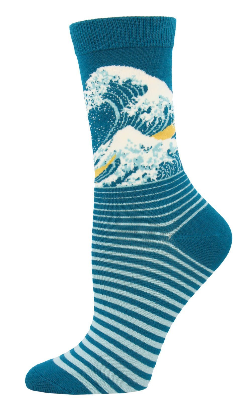 Womens The Wave Bamboo Crew Socks - HalfMoonMusic