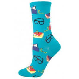 Bookworm Womens Socks - HalfMoonMusic