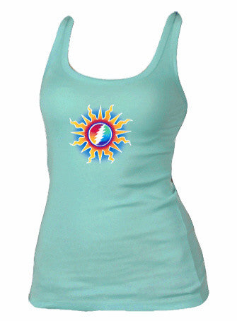 Grateful Dead Sunshine Bolt Womens Tank Top - HalfMoonMusic