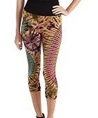 Tie Dye Spandex Crop Leggings - HalfMoonMusic