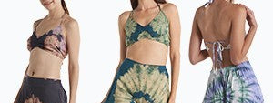 Spiral Tie Dye Rayon Halter Bralette Top - HalfMoonMusic