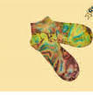 Not Fade Away Tie Dye Ankle Socks - HalfMoonMusic