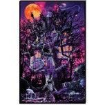Treehouse Blacklight Poster - HalfMoonMusic