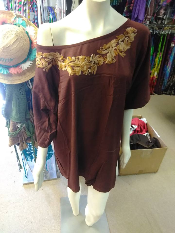 Off Shoulder Tunic Dress - HalfMoonMusic