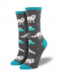 Women's Arctic Fox Socks - HalfMoonMusic