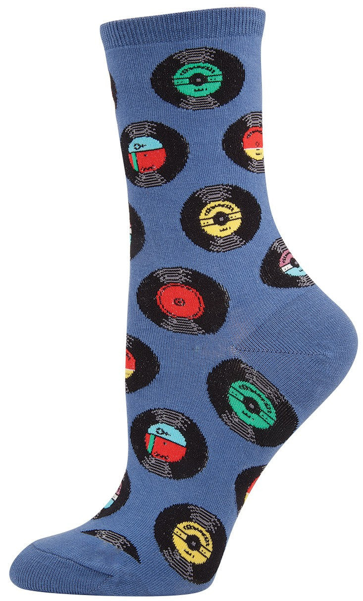 Vinyl Records Womens Socks - HalfMoonMusic