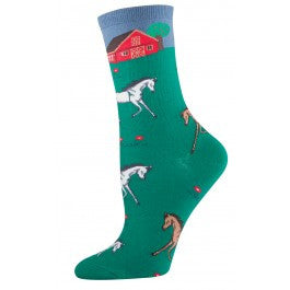 Horse Pasture Womens Socks - HalfMoonMusic