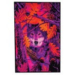 Autumn Wolf Blacklight Poster - HalfMoonMusic