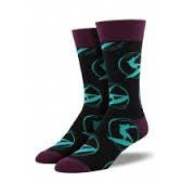 Men's Knee High Santa Cruz Waves Socks - HalfMoonMusic