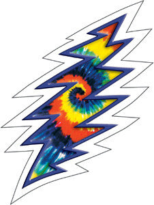 Grateful Dead Tie Dye Bolt Sticker - HalfMoonMusic