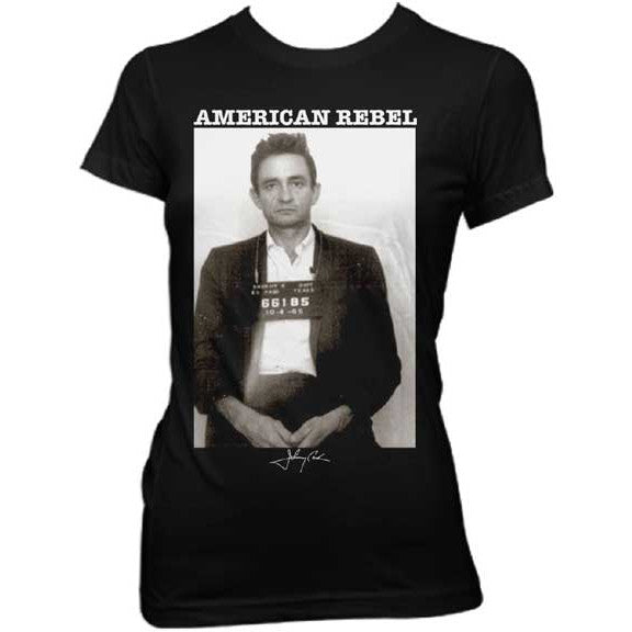 Mens Johnny Cash Mug Shot T-shirt - HalfMoonMusic