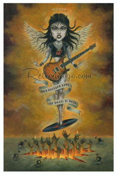 P'gosh Blessed Lady Of Rock 'N' Roll Print
