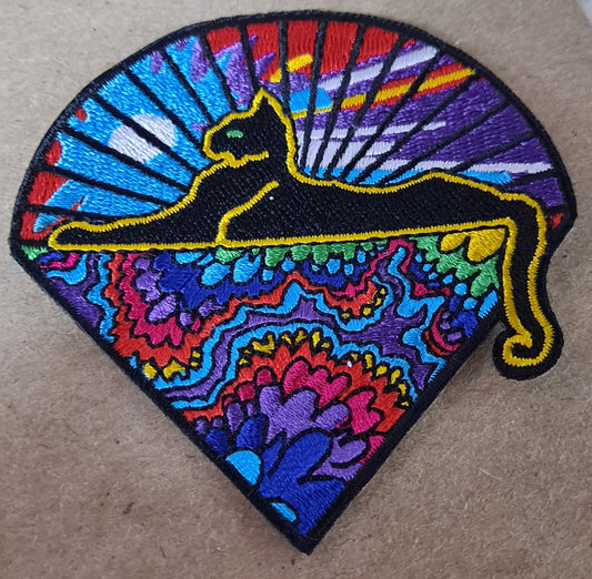 Grateful Dead Cats Under The Stars Trippy Colors Patch - HalfMoonMusic