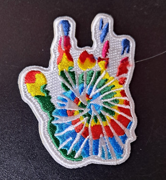 Grateful Dead Jerry Hand Tie-Dye Patch - HalfMoonMusic