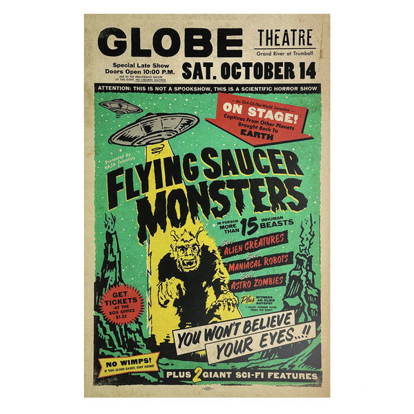 Flying Saucer Monsters Print