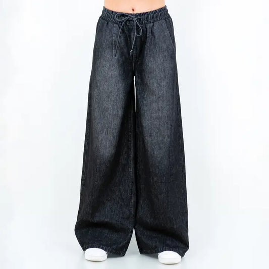 Womens Wide Leg Pull On Style Jeans
