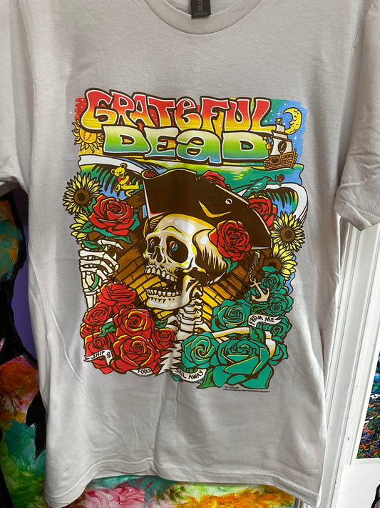 Men's Grateful Dead Solid Ship of Fools Lyrics T-Shirt