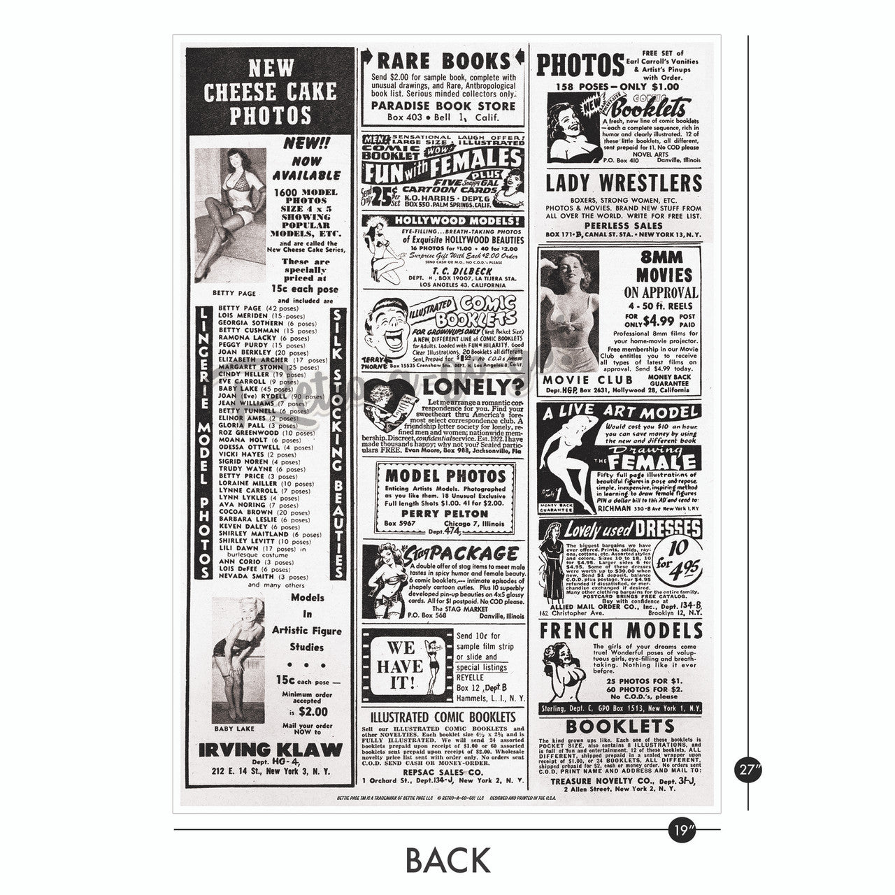 Bettie Page Flirt Large Format Print