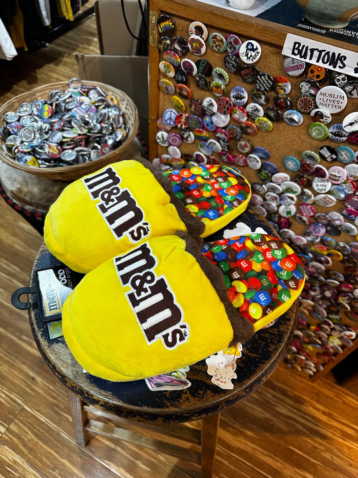 M&M Fuzzy Slide Slippers