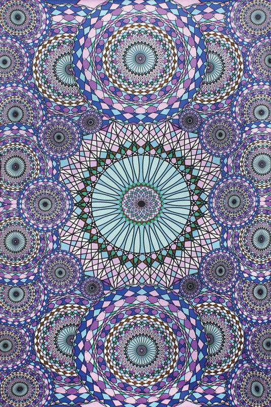 3-D Kaleidoscope Rings Tapestry - HalfMoonMusic