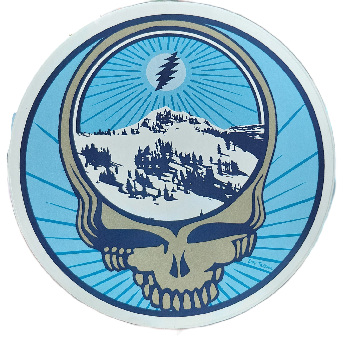Grateful Dead Mountain Bolt Steal Your Face Sticker