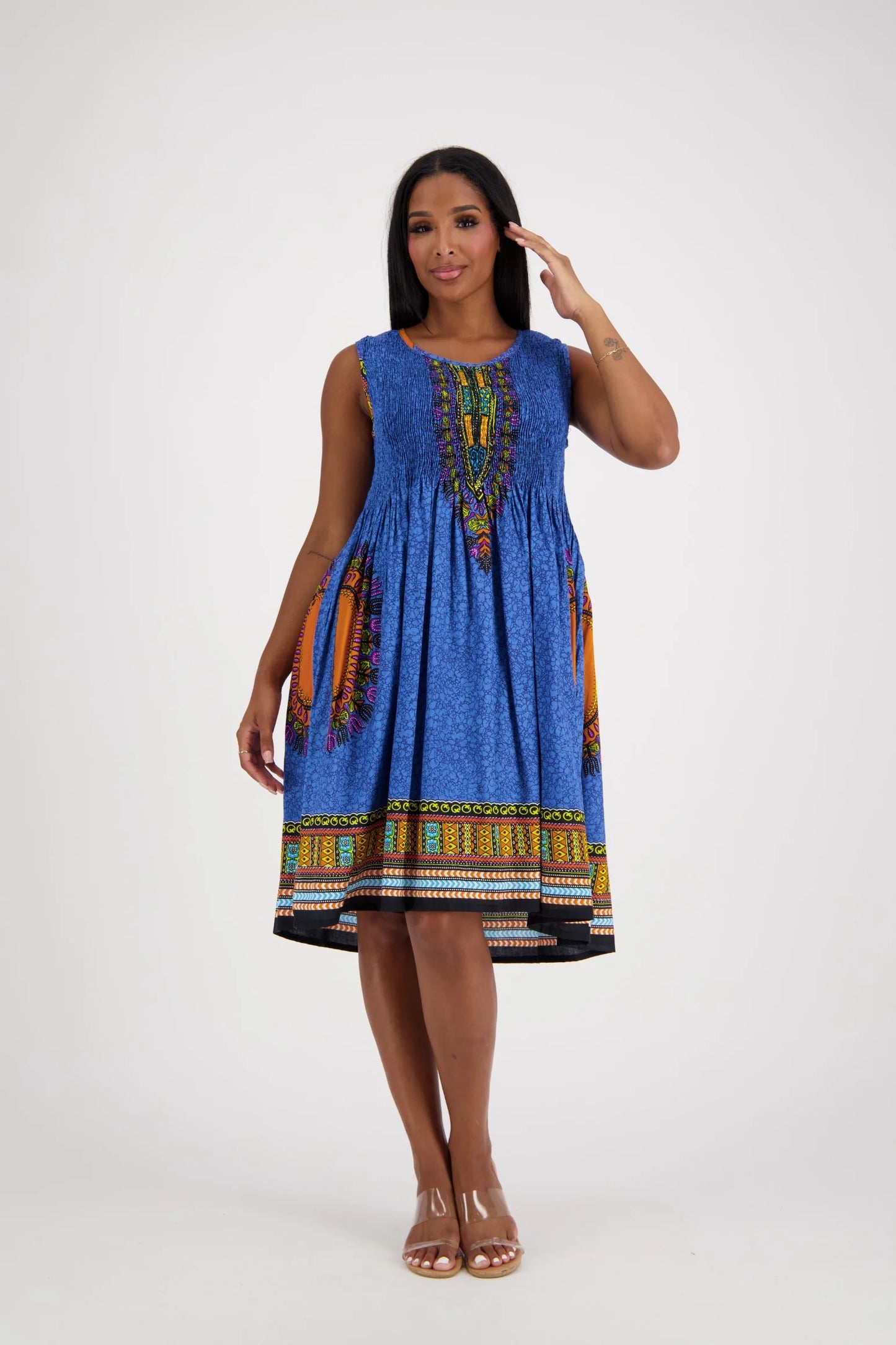 Dashiki Print Tank Dress