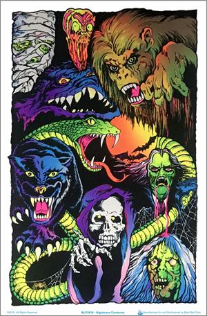 Nightmare Creatures Blacklight Poster