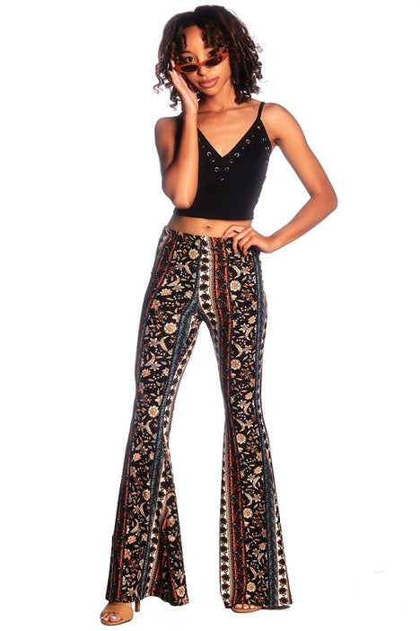 Women's Aztec Wide Leg Flare Pant