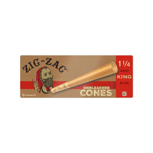 Zig Zag Unbleached Cones Tin Sign