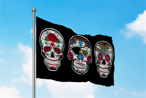 Sugar Skulls Flag