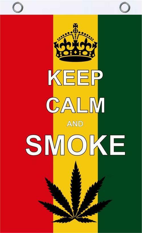 Keep Calm And Smoke Flag