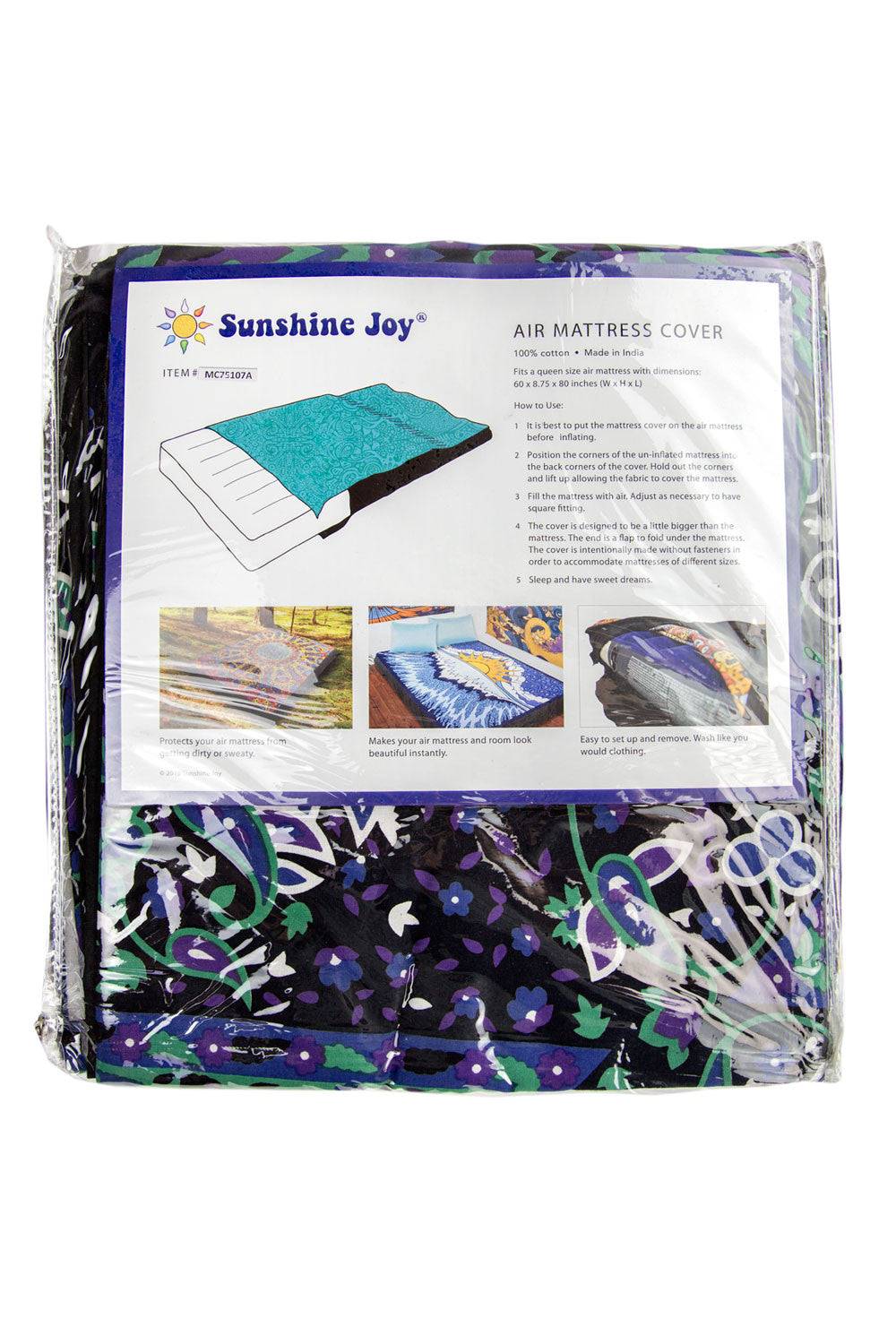 3D Purple Star Tapestry Air Mattress Cover - HalfMoonMusic