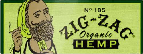 Zig Zag Orangic Hemp Tin Sign