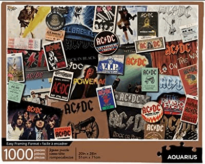 AC/DC Collage 1000 Piece Puzzle - HalfMoonMusic