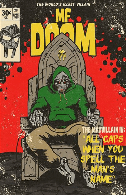 11x17 MF Doom Countertop Poster - HalfMoonMusic