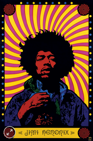 11X17 Jimi Hendrix Countertop Poster - HalfMoonMusic