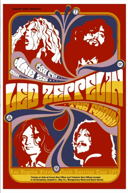 11x17 Led Zeppelin Countertp Poster - HalfMoonMusic