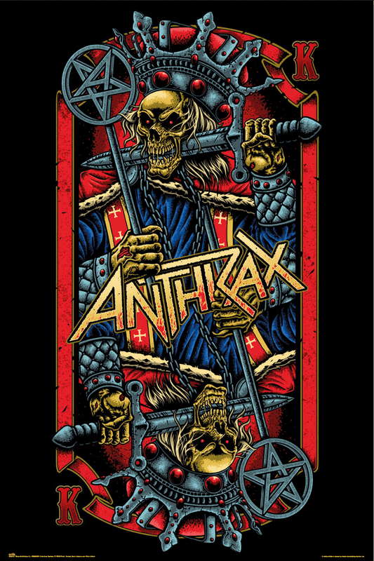 Anthrax Skeleton Playing Card Poster - HalfMoonMusic