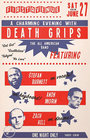11x17 Death Grips Countertop Poster - HalfMoonMusic