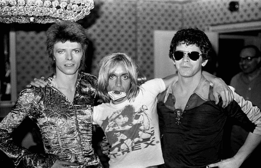 11x17 Iggy Pop, Bowie, Carlos Alomar Countertop Poster - HalfMoonMusic