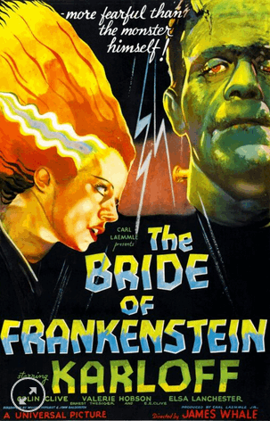 11x17 Bride of Frankenstein Countertop Poster - HalfMoonMusic